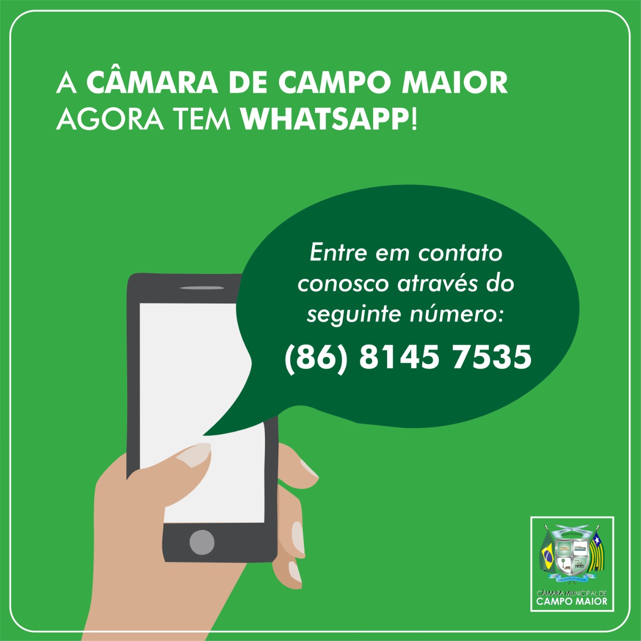 Câmara de Campo Maior cria ouvidoria através do aplicativo WhatsApp