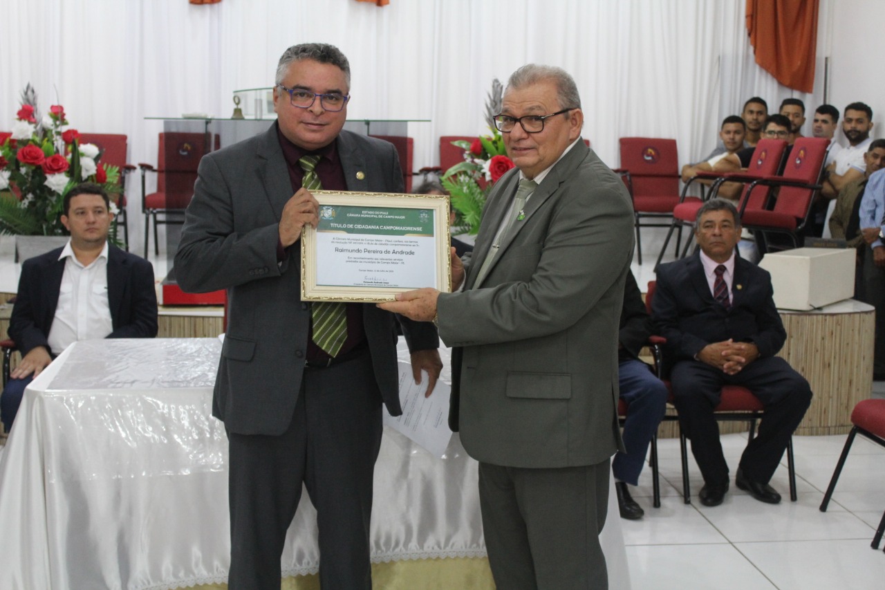 Câmara de Campo Maior entrega título de cidadania ao pastor Raimundo Pereira de Andrade