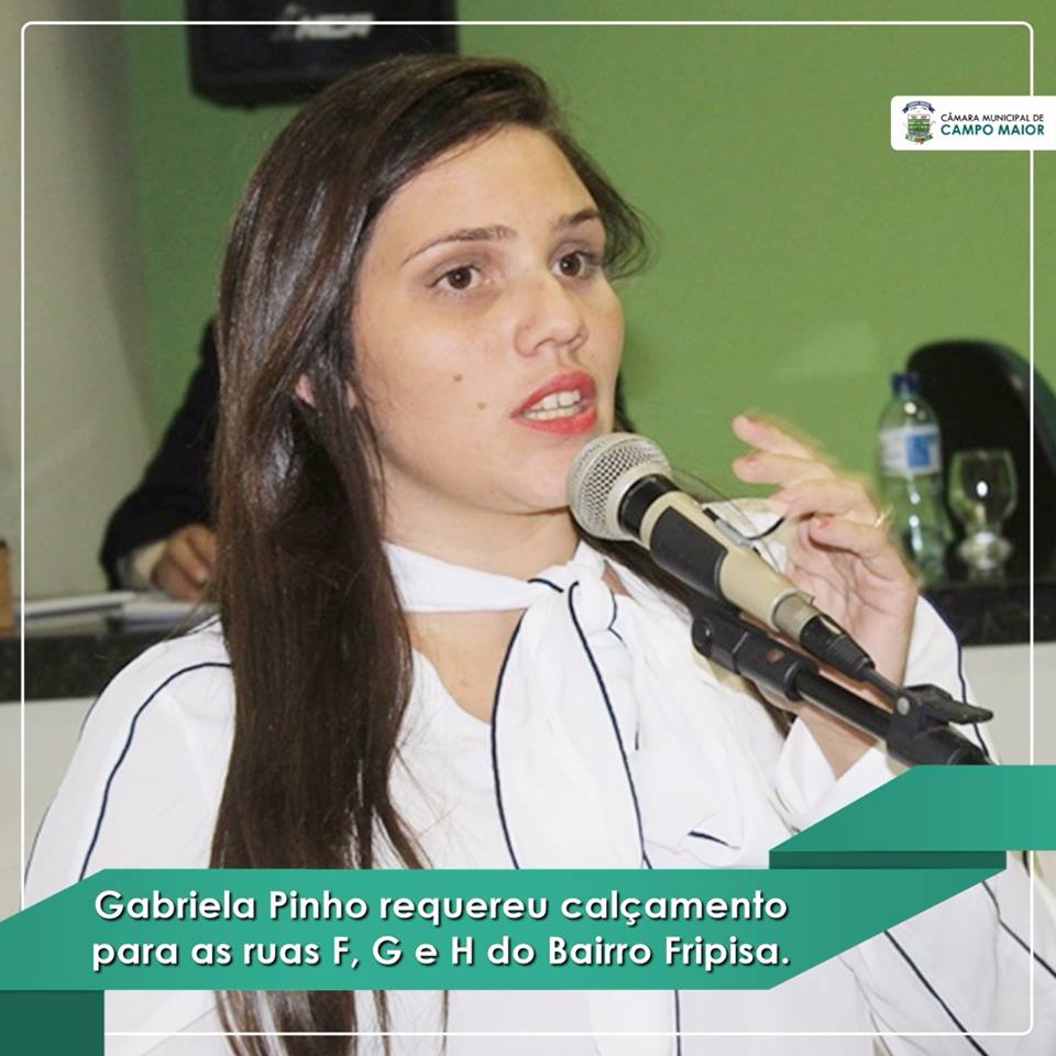 Vereadora Gabriela Pinho Requere Calçamento Para ruas no Bairro Fripisa.